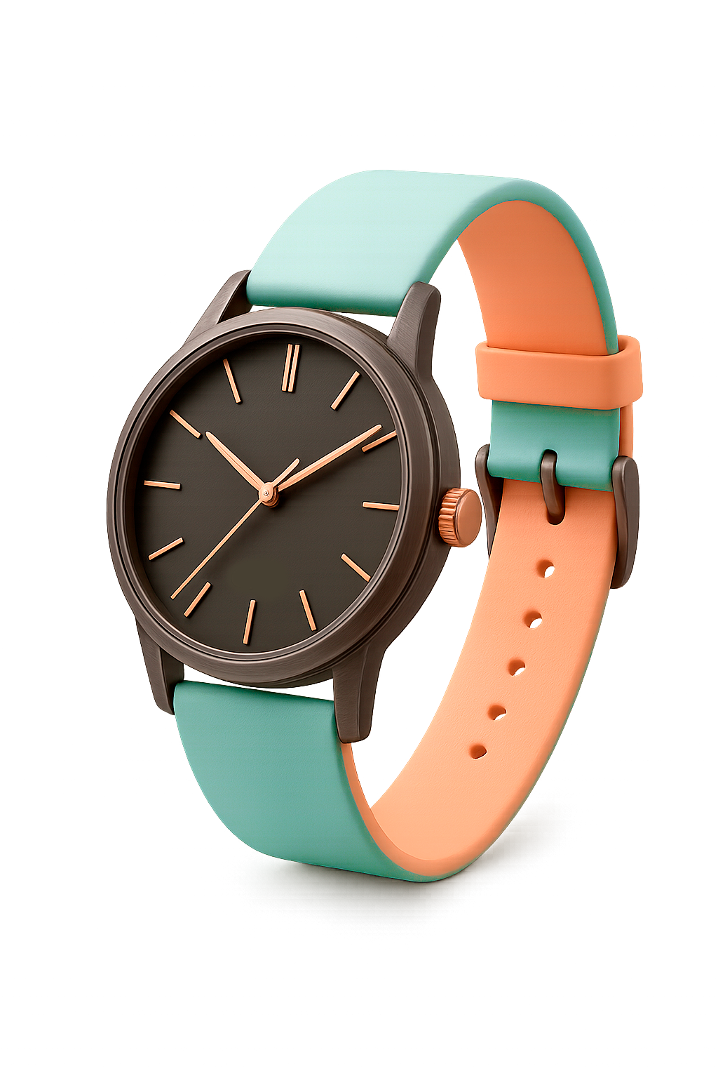 Custom watch with a mint strap